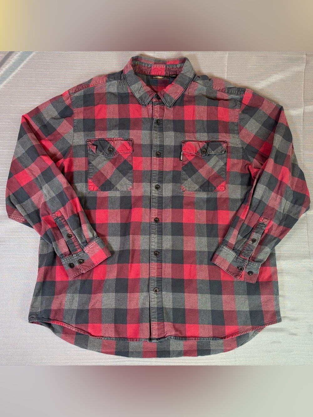 Harley-Davidson Plaid Flannel Shirt Men’s 2XL Red Black Buffalo Check Button Up